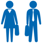 blue business people
